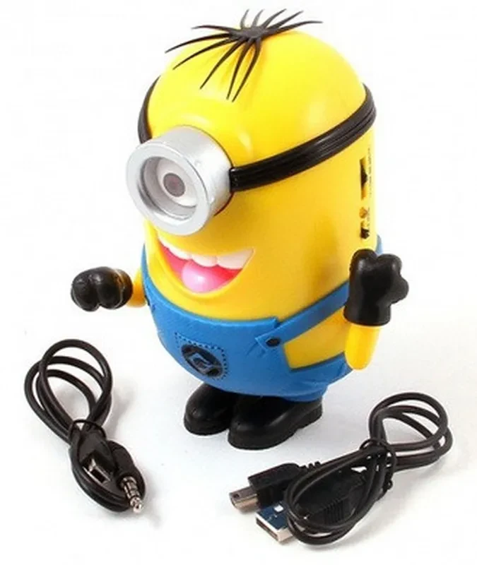 Аудіоколонка Міньйон microSD/USB + MP3/радіо, Колонка Міньйон, Портативна колонка Міньйон micro. SD