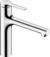 Hansgrohe Змішувач для кухні Zesis M33, довж.виливу - 231мм, витяжний, 1важіль, KM160, хром  Baumar - Знак Якості