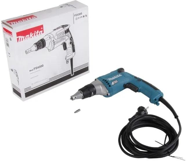 Makita Шуруповерт для гипсокартона FS4300JX2, 570Вт, 4000 об/мин, 10-16Нм, 1.4кг, Makpac + аксессуары Baumar - фото 8 - id-p1911311191