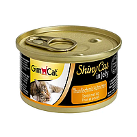 Вологий корм для кішок GimCat Shiny Cat (курка та тунець) - 70 гр