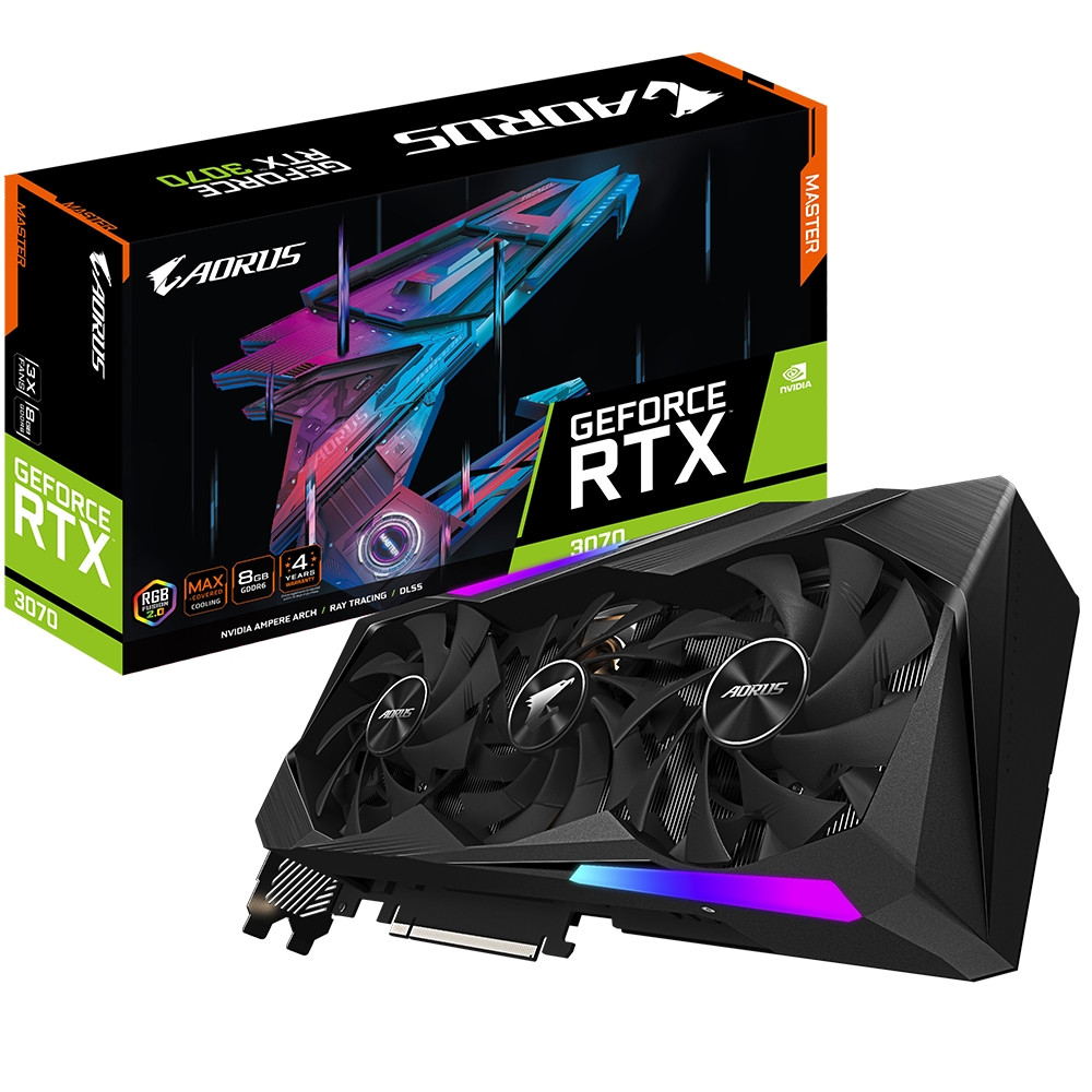 Gigabyte GeForce RTX3070 8GB GDDR6 AORUS MASTER - фото 2 - id-p1911298532