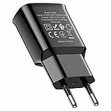 Мережевий зарядний пристрій HOCO C88A Star round dual port charger Black, фото 2