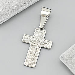 Срібний хрестик Ісус Христос Спаси і Збережи БС1972 розмір 40х20 мм вага 3.62 г