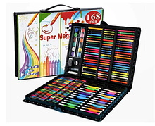 Художній набір для малювання та творчості "Super Mega Art Set" C49388 у валізці, 168 деталей чорний