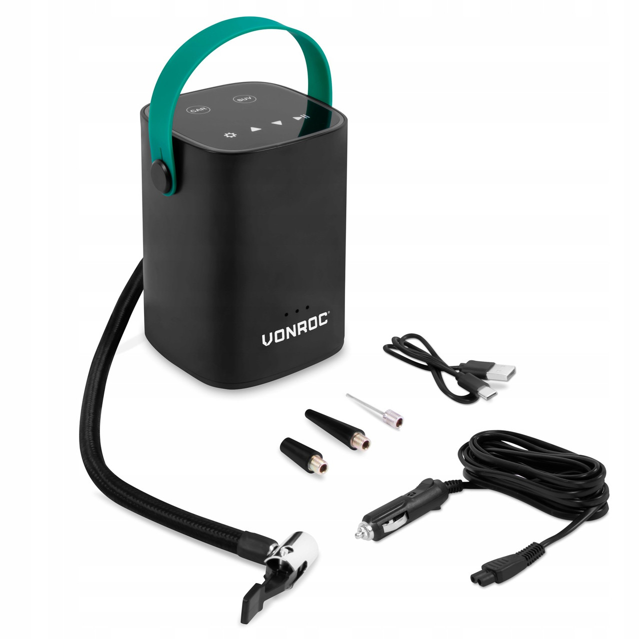 Безмасляний компресор  Vonroc CR505DC 1 l 7 bar, 12V Li-Ion, 2.0Ah