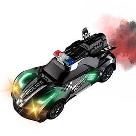 Гоночна машинка Поліція STORM на акумуляторі з LED підсвічуванням та парою, пульт керування, швидкісна