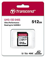 Transcend Карта памяти SD 512GB C10 UHS-I U3 A2 R160/W90MB/s 4K Baumar - Знак Качества