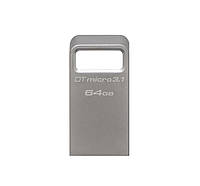 Kingston Накопичувач 64GB USB 3.2 Gen1 DT Micro R200MB/s Metal  Baumar - Знак Якості