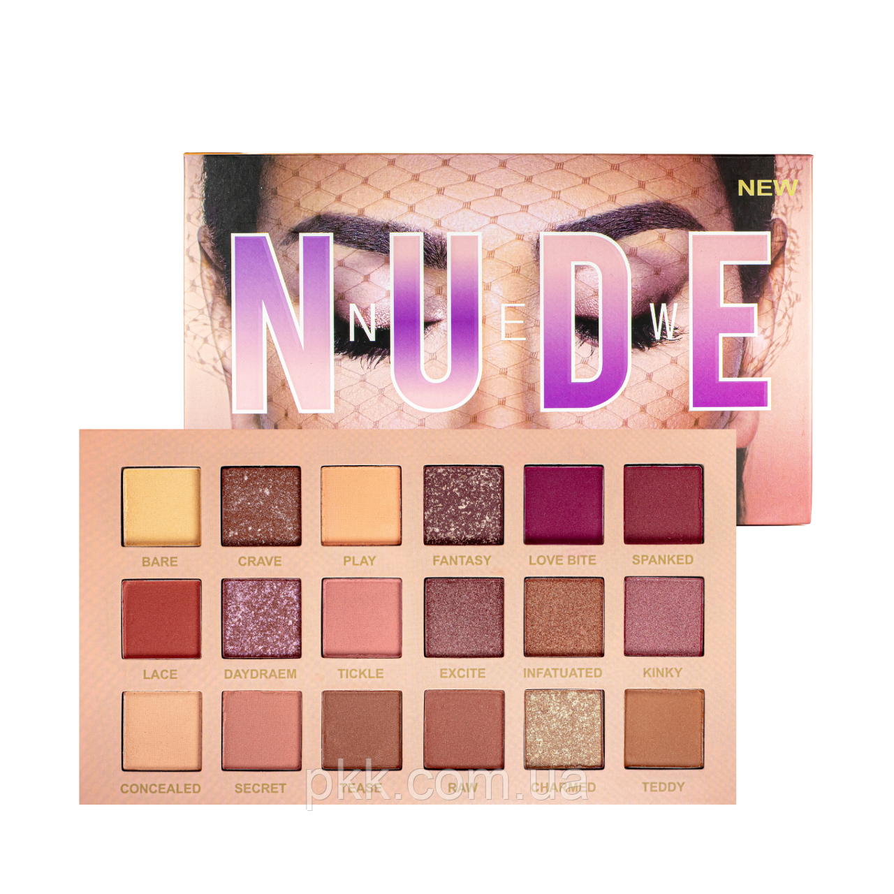 Палітра тіней для очей 18 кольорів Huda Beauty New NUDE