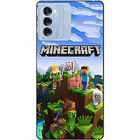 Силіконовий бампер чохол для ZTE Blade V40 з малюнком Minecraft