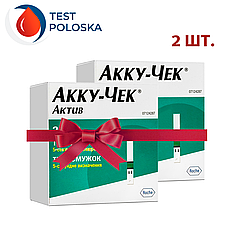 Тест-смужки Акку-Чек Актив 100 штук (Accu-Chek Active) 2 пачки