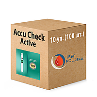 Тест-полоски Акку-Чек Актив 100 штук (Accu-Chek Active) 10 упаковок