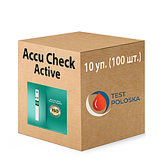 Тест-смужки Акку-Чек Актив 100 штук (Accu-Chek Active) 10 пачок