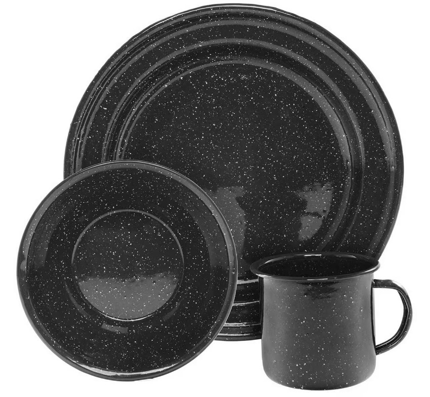 Набор туристической посуды на 4 человек Mil-Tec Western Black 14678002 - фото 4 - id-p1911356716