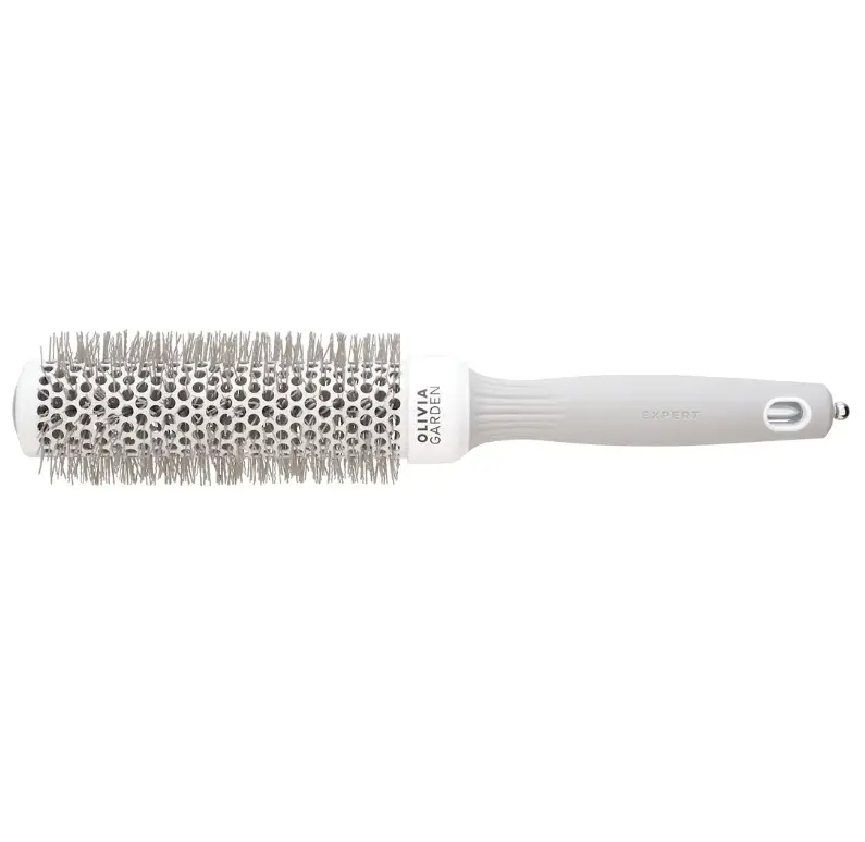 Термобрашинг для волосся Olivia Garden 35 мм Expert Blowout Speed Wavy Bristles White&Grey, OGID2025, фото 1