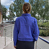 Джинсова жіноча куртка фіолет Туреччина, фото 3