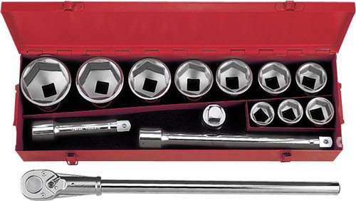 Набір 12 гранних головок і аксесуарів 1" 14 предметів AmPro T45760 (Тайвань), фото 1