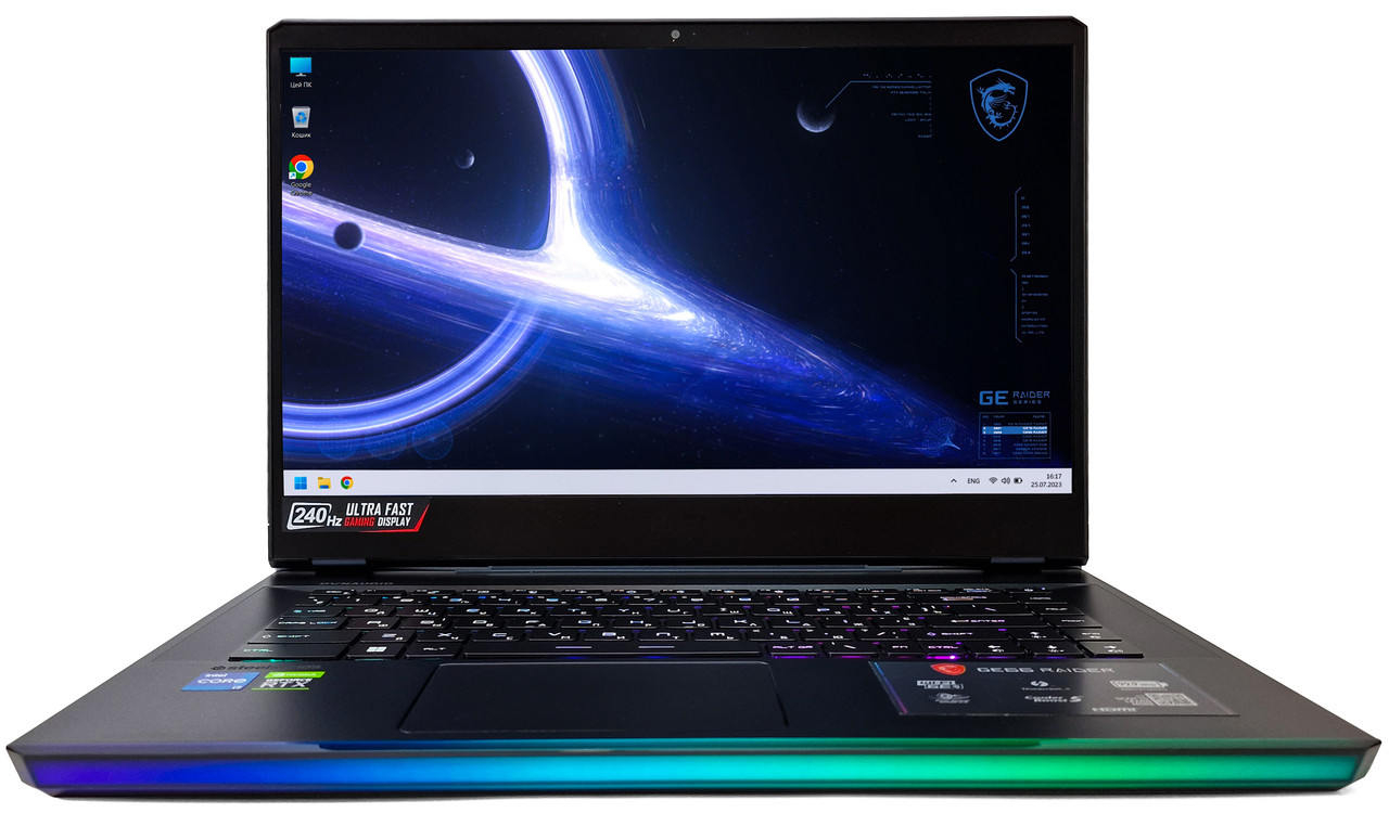 Ноутбук MSI GE66 Raider 11UG: Core i7-11800H / RAM 16 ГБ / GeForce RTX 3070, 140W / 2xSSD / 15.6", 240 Гц