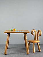 Квадратный столик "Монтессори" и стульчик ''Шон'' из дерева