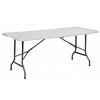 Стіл розкладний туристичний Bonro XZ 180 см білий для пікніка B_1925