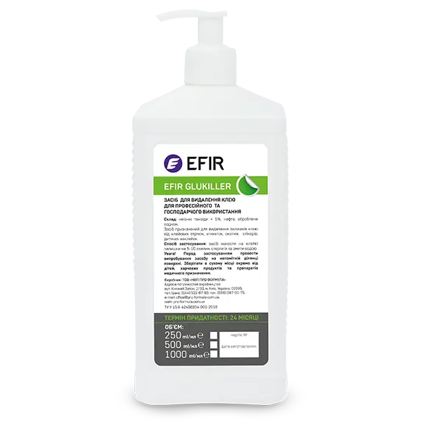 Efir Glukiller засіб для видалення клею 750мл