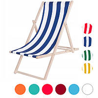 Шезлонг дерев'яний Springos крісло лежак для тераси саду пляжу B_2026
