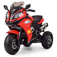 Электромобиль мотоцикл трехколесный детский BMW M 3913EL-3, красный