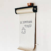 Многоразовое Меню Рулонное, Доска меню для кофе Металл Черный, Для надписей на стене