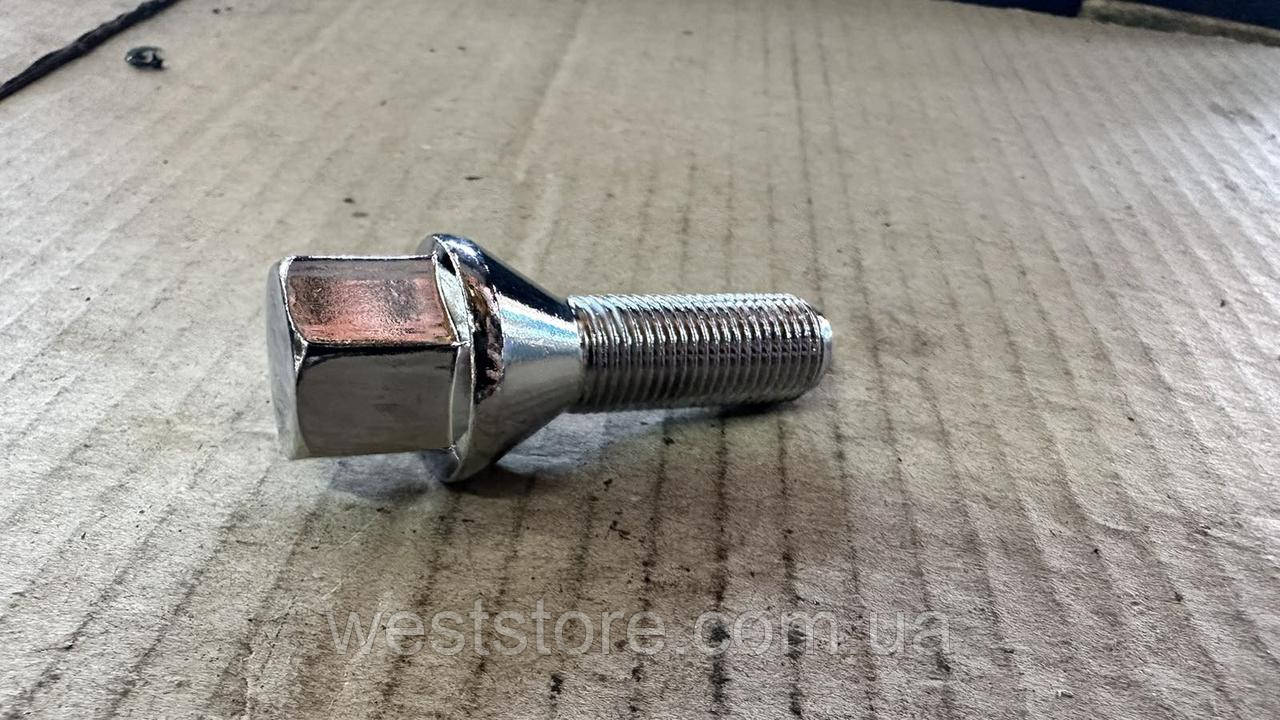 Болт 12х30х1,25 колеса Ваз 2101 2103 2104 2105 2106 2107 2108 2109 2110 2112 під титановий литий диск із хром, фото 1