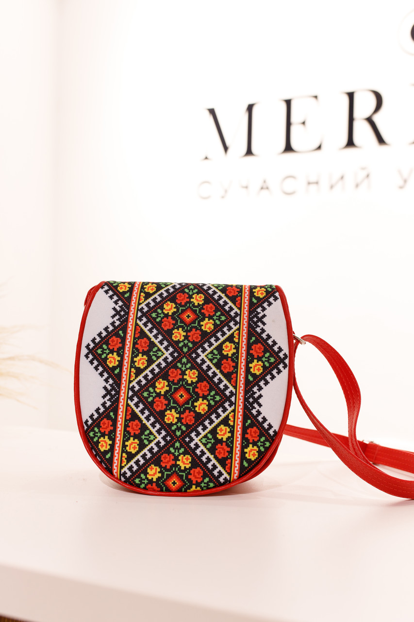 Молодіжна сумка Saddle "Український орнамент квітковий"