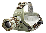 Ліхтар акумуляторний на голову КАМУФЛЯЖ PL-121, фото 2