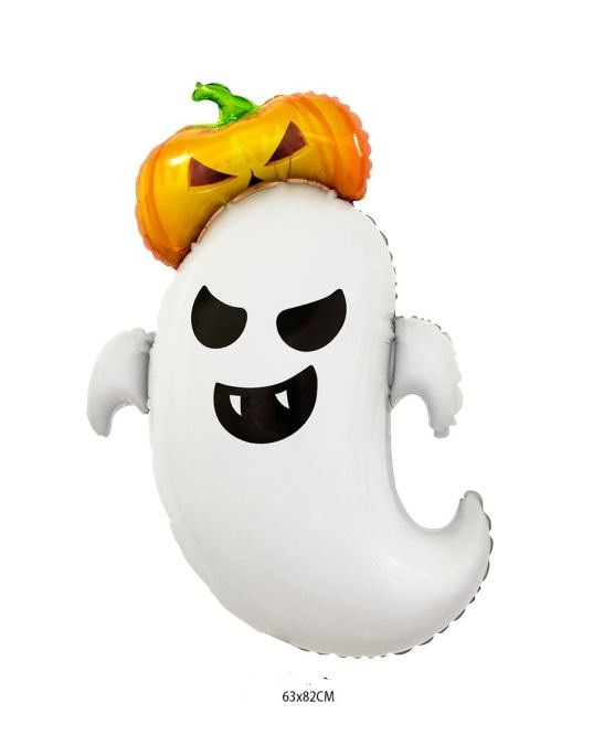Фольгована повітряна куля Привид, кулі на Хелловін, 63х82см