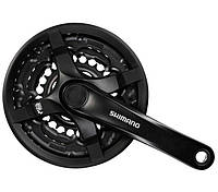 Шатуны на велосипед Shimano FC-ТY501 170мм 42х34х24Т с черной защитой