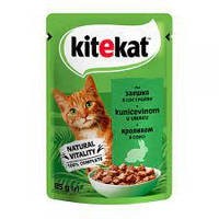 Корм Kitekat с Кроликом в соусе 85 грамм