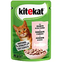 Вологий Корм для кішок Kitekat з Лососем 85 грамів