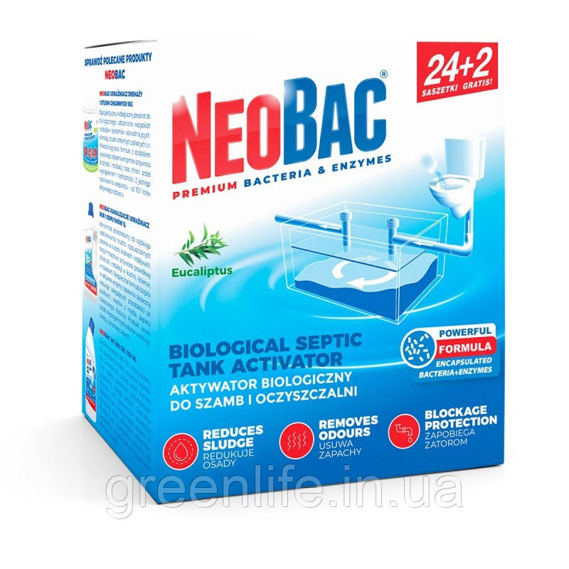 NeoBac Активатор для очисних споруд 24+2 саше 650г