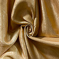 Шторная ткань велюр блэкаут софт, на метраж, золотого цвета, высота 2.8 м (250-9)