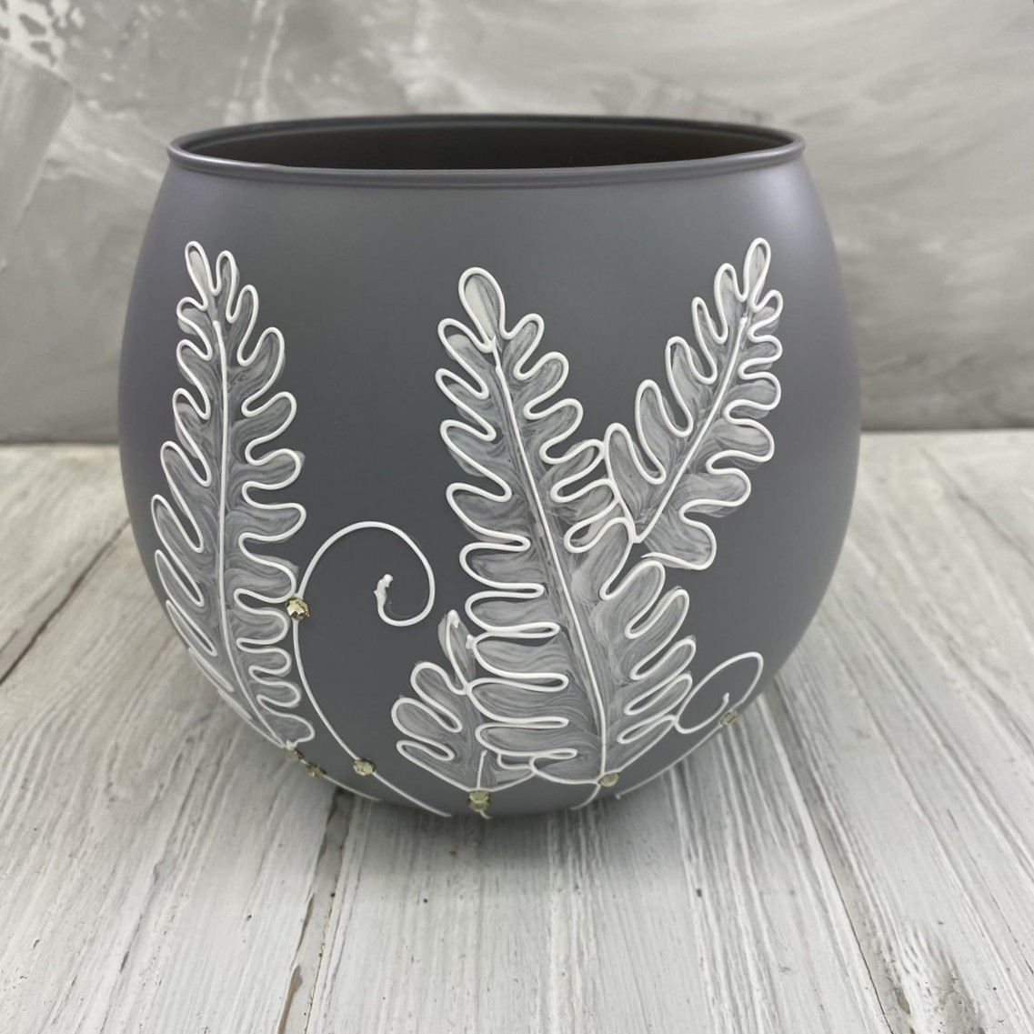 Ваза-куля сіра "Мія" (h=16) 3,5 л., фото 1