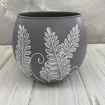 Ваза-куля сіра "Мія" (h=16) 3,5 л.