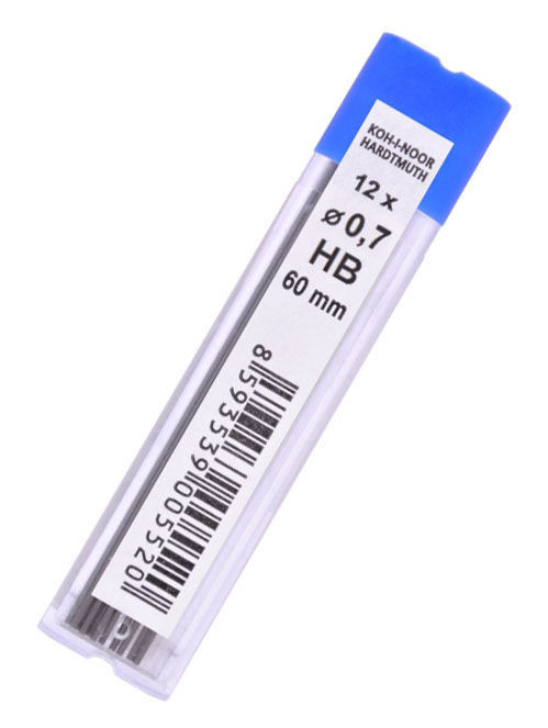 Стержні до мех.олівця 0,7мм/60мм НВ Koh-I-Nor, фото 1