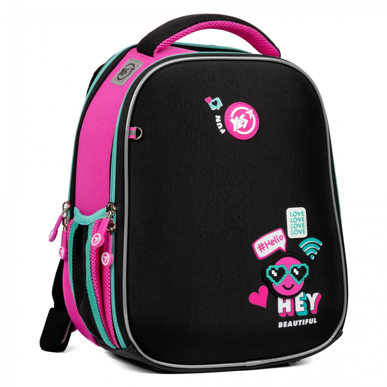 Ранець каркасний "Yes" H-100 Lovely Smile 2від.,2карм. №559378(4), фото 1