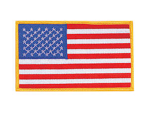 Нашивка прапор США повноколірний на клейкій основі розмір 12,5 см х 7,5 см Rotcho США