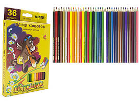 Олівці Марко 1010-36 кольорові 36 кольори ПЕГАШКА