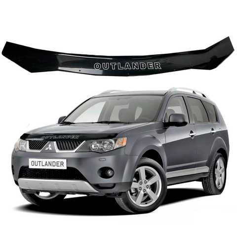 Дефлектор капота на Mitsubishi Outlander II 2009-2012 після ресталінгу AV-Tuning Харків