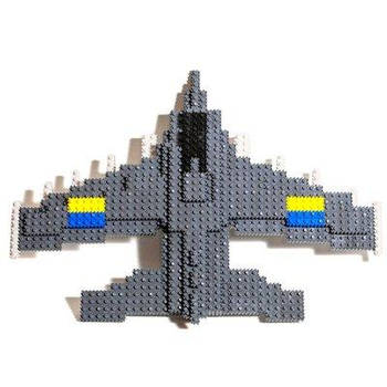 Іграшка-конструктор дитячий "Пікселі" Літак F-16 506 деталей VTK0107