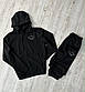 Чоловічий спортивний костюм демі, худі, штани чорний (двохнитка), лого мапа України., фото 5
