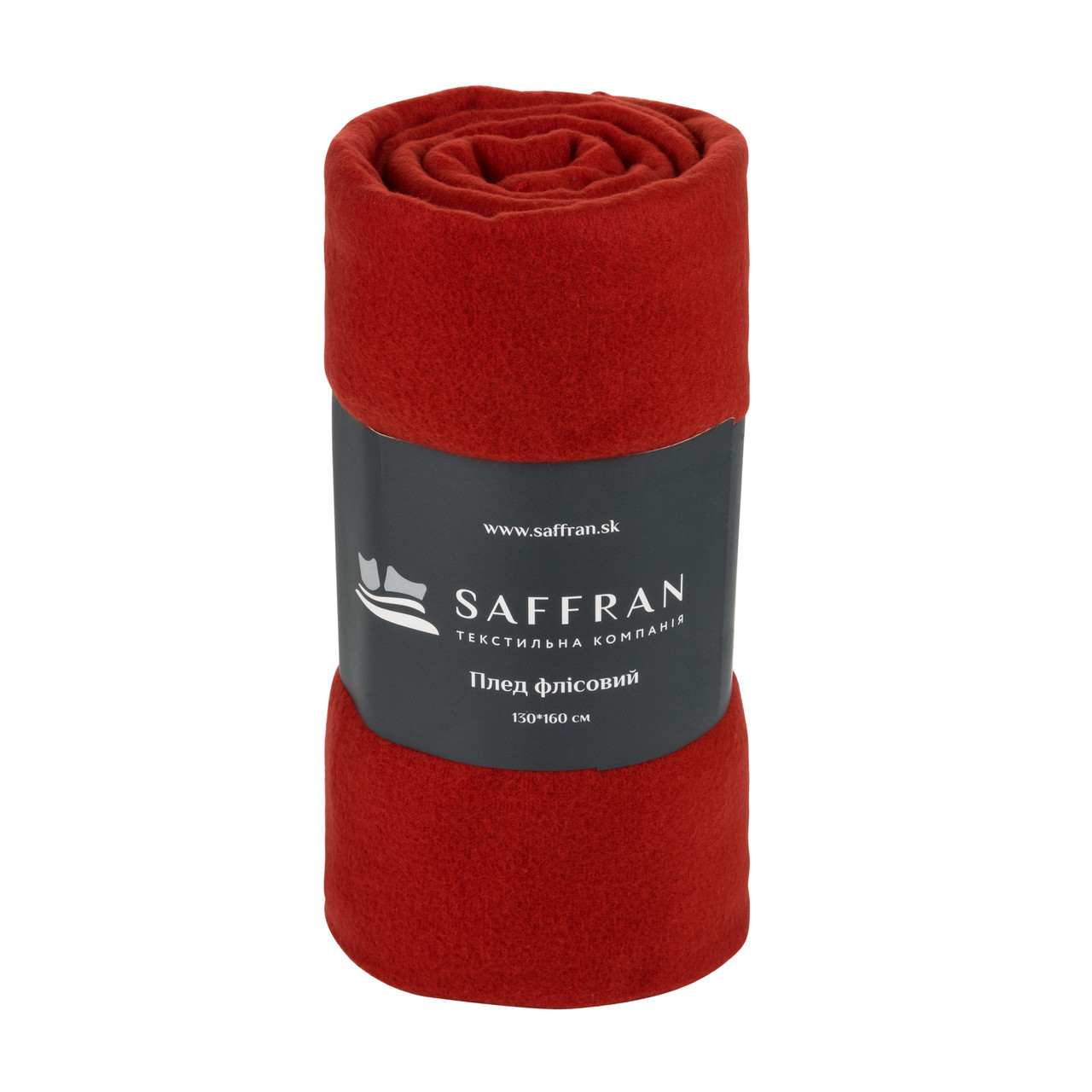 Плед флісовий Saffran 130х160 червоний- теплий та ніжний плед із флісу