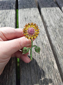 Брошка у вигляді соняшника