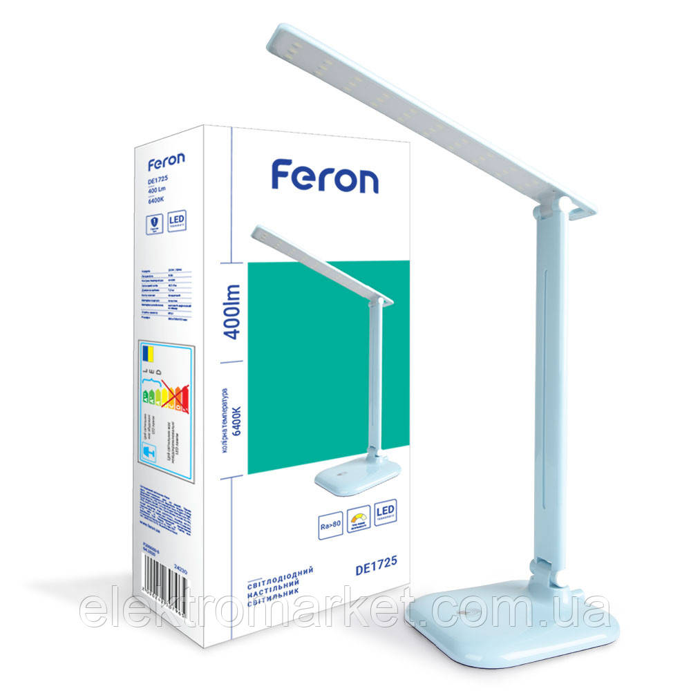 Настільний світлодіодний світильник Feron DE1725 блакитний