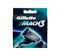 Сменные кассеты для бритья Gillette Mach 3 8шт  Сменные лезвия Джилет Мак 3  Кат А3  КИТАЙ ХУДШИЙ